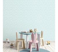 Galerie Tiny Tots 2 Turquoise Koala Leaf Smooth Wallpaper