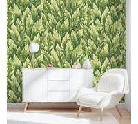 Galerie Tropical Collection Avocado Somoa Inspired Tropical Leaves Wallpaper Roll