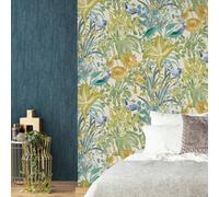 Galerie Tropical Collection Blueberry Tuvalu Plain Texture Effect Design Wallpaper Roll
