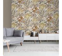 Galerie Tropical Collection Coconut Mo'orea Inspired Flowers And Birds Wallpaper Roll