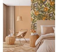 Galerie Tropical Collection Peanut Palau Floral Fish And Bird Inspired Wallpaper Roll