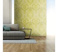Galerie Tropical Collection Pineappletahiti Inspired Damask Wallpaper Roll