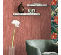 Galerie Tropical Collection Red Apple Tuvalu Plain Texture Effect Design Wallpaper Roll