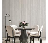 Galerie Universe Fossil Grey Metallic Stripe Wallpaper Roll