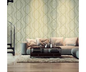 Galerie Universe Sage Green Venus Glass Stone Geometric Wave Wallpaper Roll