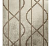 Galerie Universe Sand Beige Saturn Glass Stone Geometic Lines A4 Wallpaper Sample