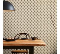 Galerie Universe Sand Beige Venus Glass Stone Geometric Wave Wallpaper Roll