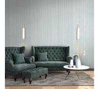 Galerie Universe Stone Blue Jupiter Metallic Stripe Wallpaper Roll