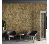 Galerie Universe Umber Brown Mercury Metallic Plain Texture Wallpaper Roll