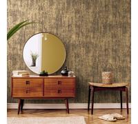Galerie Universe Umber Brown Neptune Glass Stone Plain Texture Wallpaper Roll