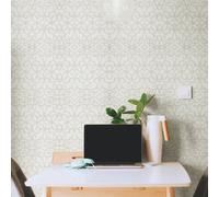 Galerie Universe White Pluto Glass Stone Motif Wallpaper Roll