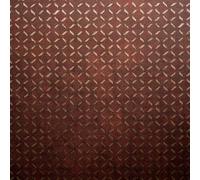 Galerie Urban Classics Antique Red Soho Metallic Industrial Grid A4 Wallpaper Sample