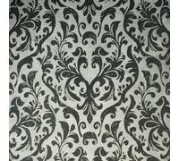 Galerie Urban Classics Flock Damask Silver Grey A4 Wallpaper Sample 81256