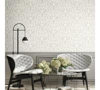 Galerie Urban Classics White Notting Hill Metallic Loft Damask Wallpaper Roll