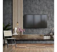 Galerie Urban Textures Metallic Black Plain Concrete Texture Wallpaper Roll
