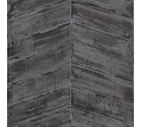 Galerie Utopia Black Chevron Sheen Finish A4 Wallpaper Sample
