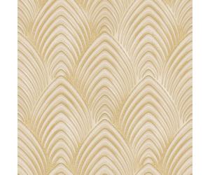 Galerie Utopia Gold/cream Geometric Arch Array Lustre Finish Wallpaper Roll