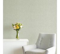 Galerie Utopia Sage Green Plain Weave Effect Wallpaper Roll
