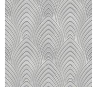 Galerie Utopia Silver Geometric Arch Array Lustre Finish Wallpaper Roll