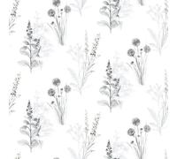 Galerie Wallcoverings Galerie Abby Rose 4 Flora Wallpaper in Grey | Size: 10050mm x 530mm Galerie Wallcoverings Grey 10050mm x 530mm