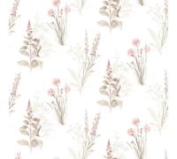 Galerie Wallcoverings Galerie Abby Rose 4 Flora Wallpaper in Light Pink | Size: 10050mm x 530mm Galerie Wallcoverings Light Pink 10050mm x 530mm