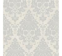 Galerie Wallcoverings Galerie Classic Silks 4 Opulent Damask Wallpaper in Silver | Size: 10050mm x 530mm Galerie Wallcoverings Silver 10050mm x 530mm