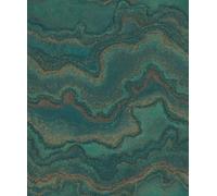 Galerie Wallcoverings Galerie Welcome Home Metallic Marble Wallpaper in Green | Size: 10050mm x 530mm Galerie Wallcoverings Green 10050mm x 530mm