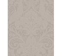 Galerie Wallcoverings Off The Wall by Laurence Llewelyn-Bowen Flock Damask Sauvage Wallpaper in Beige | Size: 10050mm x 530mm Galerie Wallcoverings Beige 10050mm x 530mm