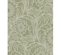 Galerie Wallcoverings Off The Wall by Laurence Llewelyn-Bowen Sunnyside Floral Wallpaper in Green | Size: 10050mm x 530mm Galerie Wallcoverings Green 10050mm x 530mm