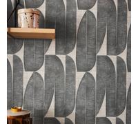 Galerie Welcome Home Black Geometric Leaf Wallpaper