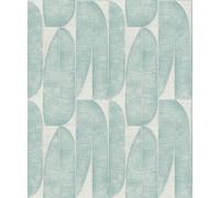 Galerie Welcome Home Blue Geometric Leaf A4 Wallpaper Sample