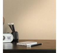 Livingwalls Tapete 396518 Plain Wallpaper in Beige, Yellow, Plain High-Quality Wallpaper with Textile Structure for Various Rooms, 10.05 m x 0.53 m, Made in Germany