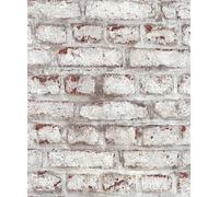 Galerie White Coastal Brick Effect Motif A4 Wallpaper Sample