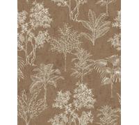 Galerie Zen Beige Tree Leaf Dwp0361-02 A4 Wallpaper Sample