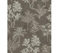 Galerie Zen Silver Grey Tree Leaf Dwp0361-05 A4 Wallpaper Sample