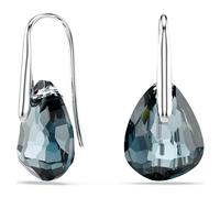 Galet drop earrings, Light blue, Rhodium plated