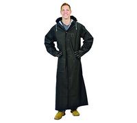 Galeton 12560-XXXL-BK 12560 Repel Rainwear 0.35 mm PVC 60" Raincoat for More Coverage, 3XL, Black