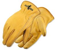 Galeton 25001PR-XL 25001PR Rough Rider Premium Leather Driver Gloves, Elastic Back, X-Large, Gold