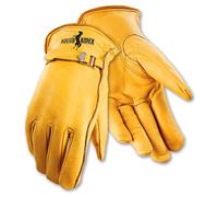 Galeton 25101PR-L 25101PR Rough Rider Premium Leather, Strap & Buckle Driver Gloves, Large, Gold