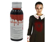 galeyyu Fake Blood, 100ml Halloween Makeup Fake Liquid Blood, Fake Blood Splatter, Zombie Blood Makeup, Washable Artificial Blood for Scary Makeup