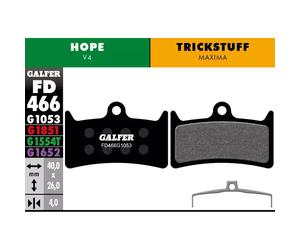 Galfer Disc Brake Pads for Hope V4 MTB - FD466 G1053 Performance Black