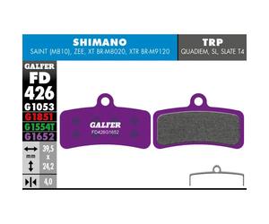Galfer Disc Brake Pads for Shimano Saint TRP SurRon - FD426 G1652 Ebike Purple
