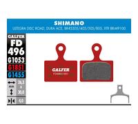 Galfer Disk Brake Pads For Shimano Ultegra 105 FD496 G1851 - Advanced Red