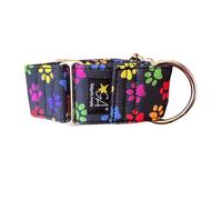 Galguita Amelie Martingale Dog Collar. Footprints. (4M)
