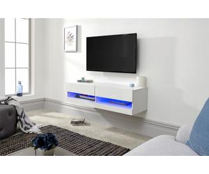 Galicia 120cm Wall TV Unit with Led in White