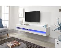 Gfw Galicia 150Cm Wall Tv Unit With Led White
