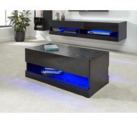 Galicia Floor LED Coffee TV Unit Entertainment Storage Space HighGloss Table