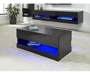 Galicia Floor LED Coffee TV Unit Entertainment Storage Space HighGloss Table