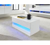 Galicia LED Coffee Table TV storage Shelf High Gloss Table Living Bedroom