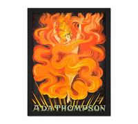 Galicia Singer Dancer Ada Thompson Fire Advert Large Framed Art Print Poster Wall Decor 18x24 in